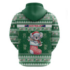 Aussie Koala Zip Hoodie Merry Christmas