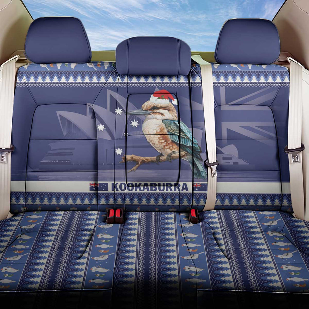 Aussie Kookaburra Back Car Seat Cover Merry Christmas Blue Style