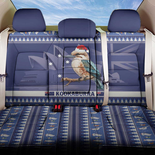 Aussie Kookaburra Back Car Seat Cover Merry Christmas Blue Style