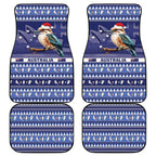 Aussie Kookaburra Car Mats Merry Christmas Blue Style