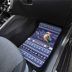 Aussie Kookaburra Car Mats Merry Christmas Blue Style