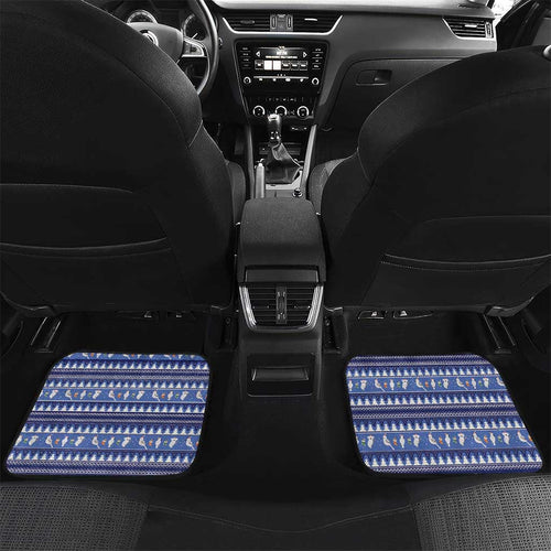 Aussie Kookaburra Car Mats Merry Christmas Blue Style
