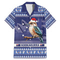 Aussie Kookaburra Family Matching Mermaid Dress and Hawaiian Shirt Merry Christmas Blue Style