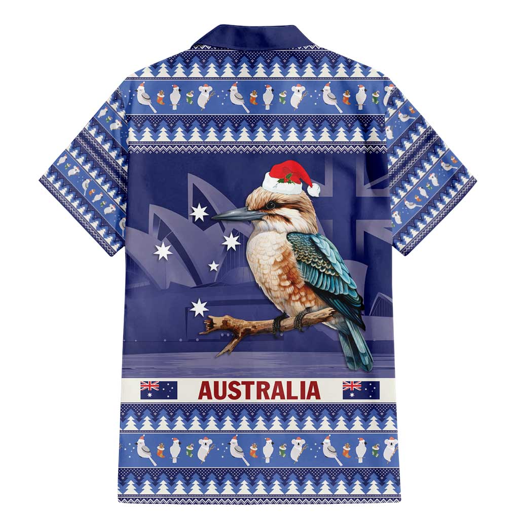 Aussie Kookaburra Family Matching Mermaid Dress and Hawaiian Shirt Merry Christmas Blue Style