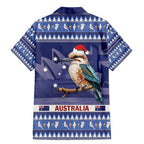 Aussie Kookaburra Family Matching Mermaid Dress and Hawaiian Shirt Merry Christmas Blue Style