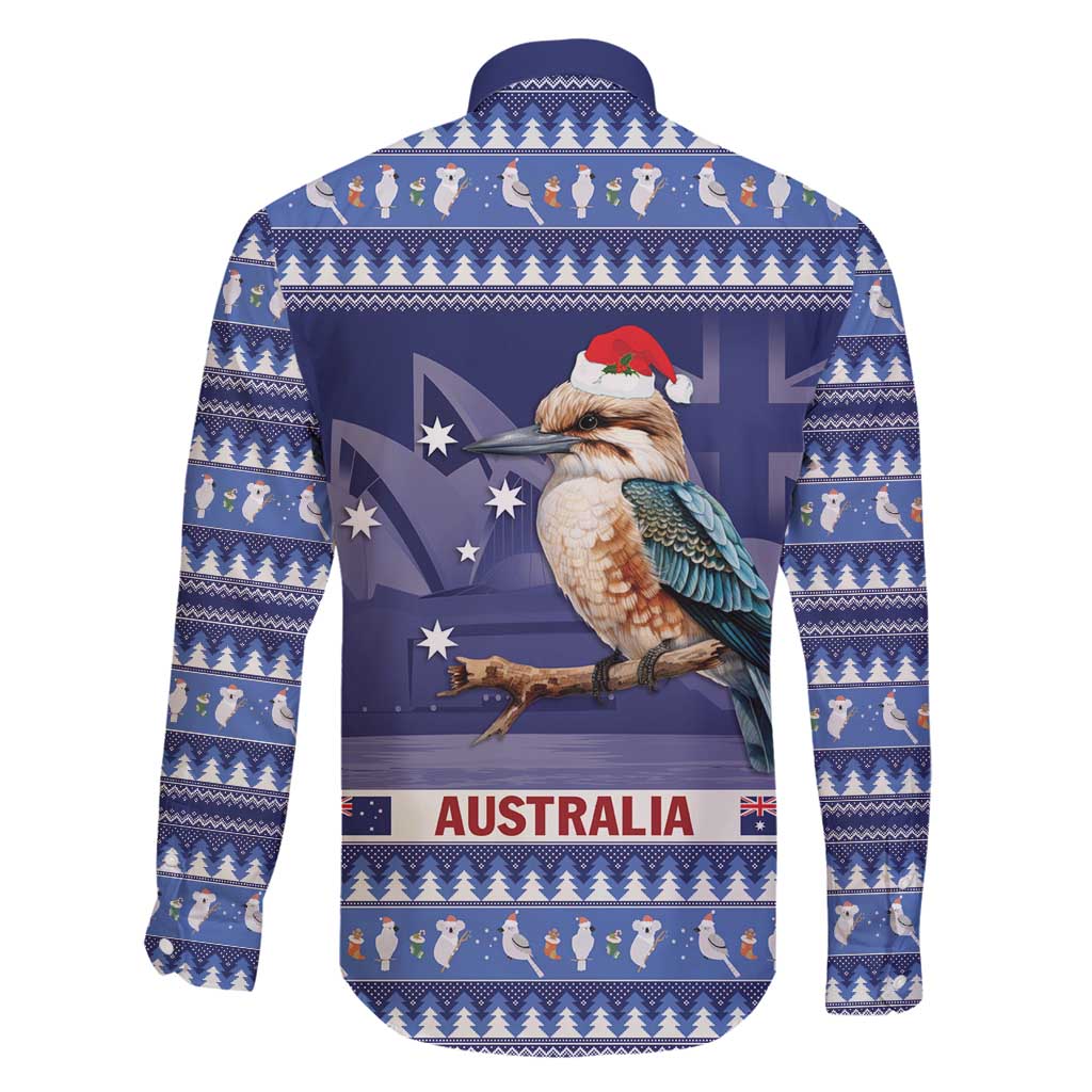 Aussie Kookaburra Family Matching Summer Maxi Dress and Hawaiian Shirt Merry Christmas Blue Style