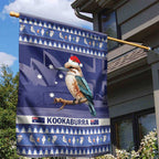Aussie Kookaburra Garden Flag Merry Christmas Blue Style