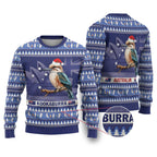 Aussie Kookaburra Ugly Christmas Sweater Merry Christmas Blue Style