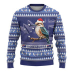 Aussie Kookaburra Ugly Christmas Sweater Merry Christmas Blue Style