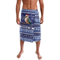 Aussie Kookaburra Lavalava Merry Christmas Blue Style