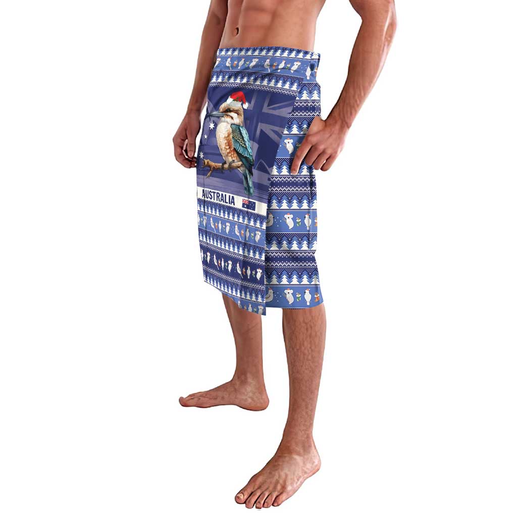 Aussie Kookaburra Lavalava Merry Christmas Blue Style