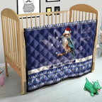 Aussie Kookaburra Quilt Merry Christmas Blue Style