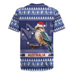 Aussie Kookaburra Rugby Jersey Merry Christmas Blue Style