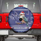 Aussie Kookaburra Spare Tire Cover Merry Christmas Blue Style