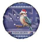 Aussie Kookaburra Spare Tire Cover Merry Christmas Blue Style