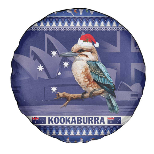 Aussie Kookaburra Spare Tire Cover Merry Christmas Blue Style