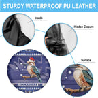 Aussie Kookaburra Spare Tire Cover Merry Christmas Blue Style