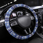 Aussie Kookaburra Steering Wheel Cover Merry Christmas Blue Style