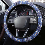 Aussie Kookaburra Steering Wheel Cover Merry Christmas Blue Style