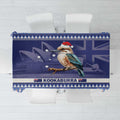 Aussie Kookaburra Tablecloth Merry Christmas Blue Style