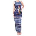 Aussie Kookaburra Tank Maxi Dress Merry Christmas Blue Style