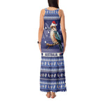 Aussie Kookaburra Tank Maxi Dress Merry Christmas Blue Style