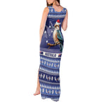Aussie Kookaburra Tank Maxi Dress Merry Christmas Blue Style