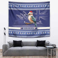 Aussie Kookaburra Tapestry Merry Christmas Blue Style