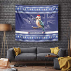 Aussie Kookaburra Tapestry Merry Christmas Blue Style