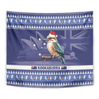 Aussie Kookaburra Tapestry Merry Christmas Blue Style