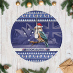 Aussie Kookaburra Tree Skirt Merry Christmas Blue Style