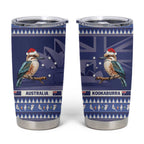 Aussie Kookaburra Tumbler Cup Merry Christmas Blue Style