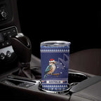 Aussie Kookaburra Tumbler Cup Merry Christmas Blue Style