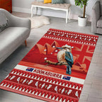 Aussie Kookaburra Area Rug Merry Christmas Red Style