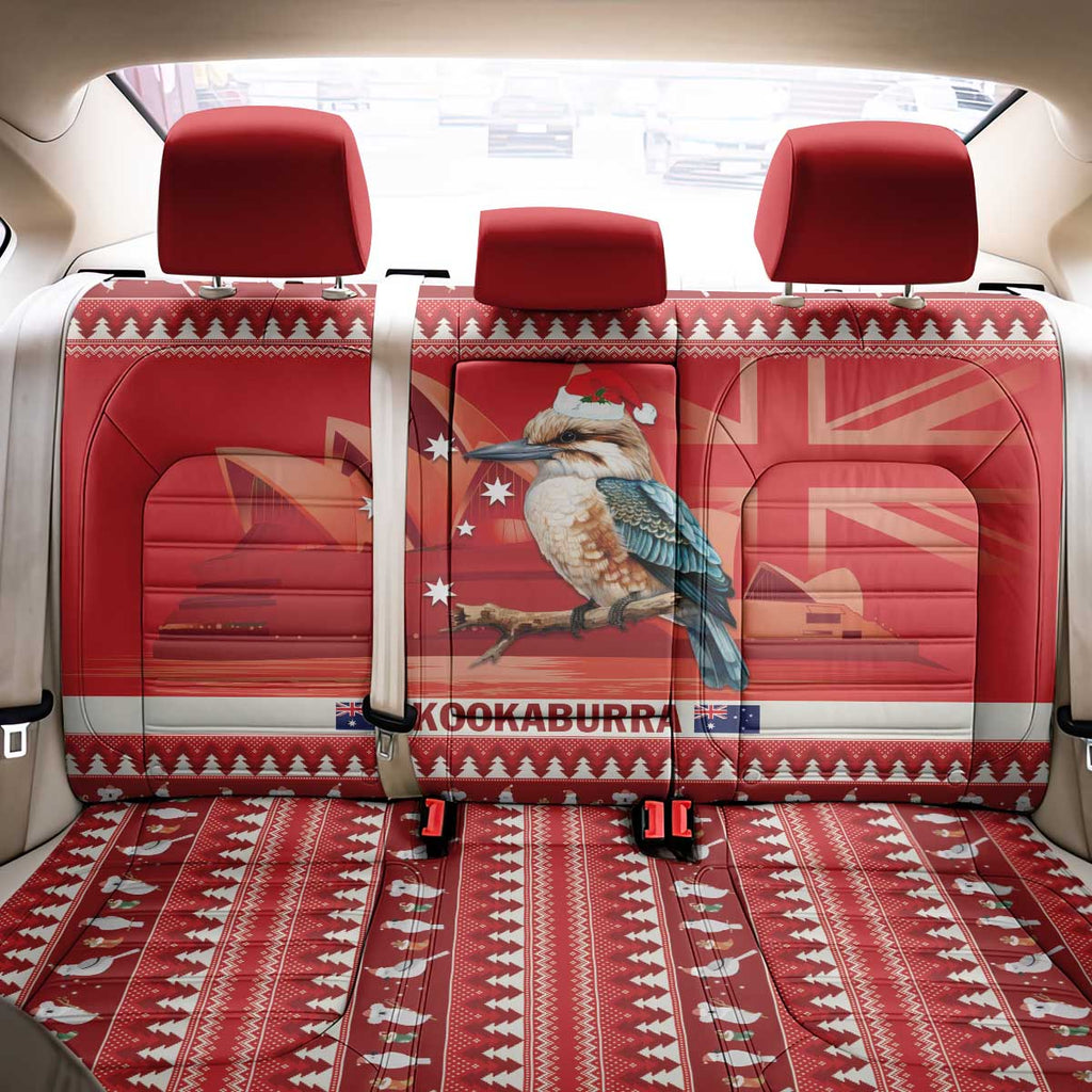 Aussie Kookaburra Back Car Seat Cover Merry Christmas Red Style