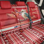 Aussie Kookaburra Back Car Seat Cover Merry Christmas Red Style