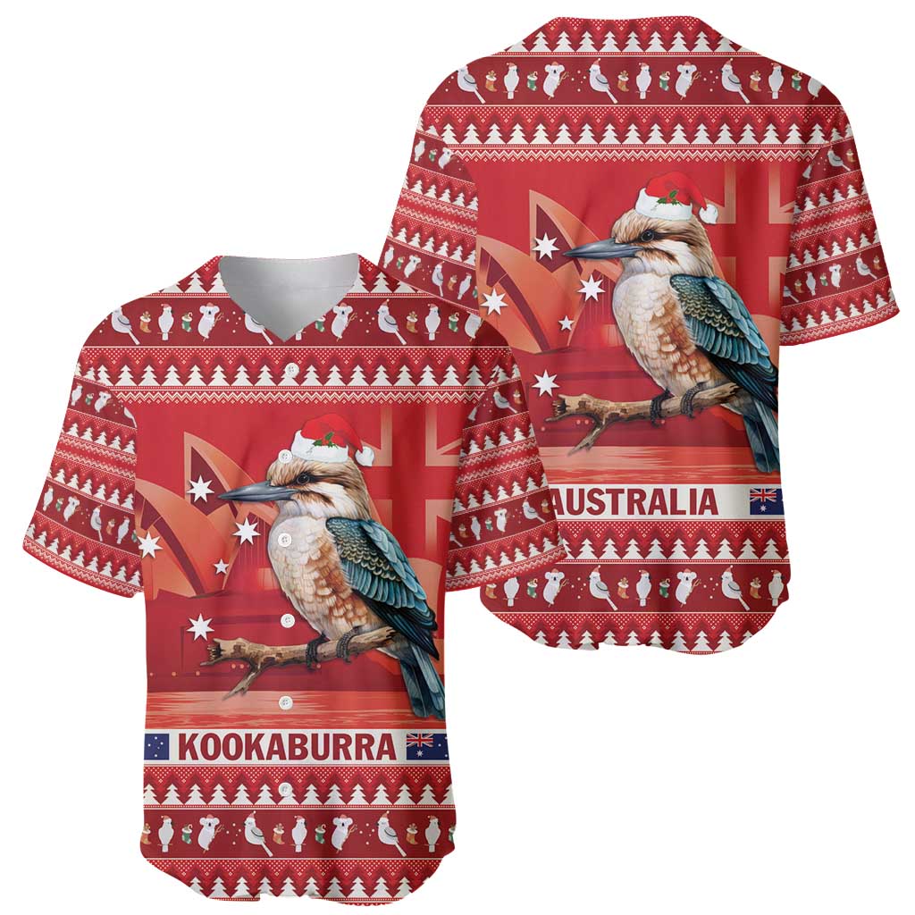Aussie Kookaburra Baseball Jersey Merry Christmas Red Style
