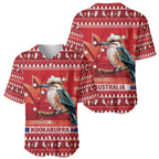 Aussie Kookaburra Baseball Jersey Merry Christmas Red Style
