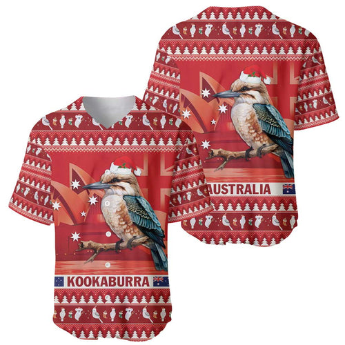 Aussie Kookaburra Baseball Jersey Merry Christmas Red Style