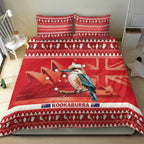 Aussie Kookaburra Bedding Set Merry Christmas Red Style