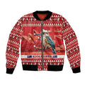 Aussie Kookaburra Bomber Jacket Merry Christmas Red Style