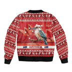 Aussie Kookaburra Bomber Jacket Merry Christmas Red Style