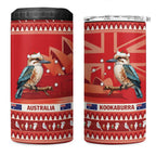 Aussie Kookaburra 4 in 1 Can Cooler Tumbler Merry Christmas Red Style