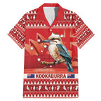 Aussie Kookaburra Family Matching Mermaid Dress and Hawaiian Shirt Merry Christmas Red Style