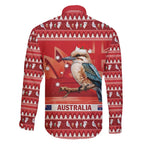 Aussie Kookaburra Family Matching Tank Maxi Dress and Hawaiian Shirt Merry Christmas Red Style