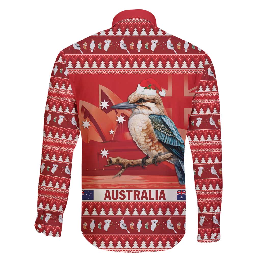 Aussie Kookaburra Family Matching Tank Maxi Dress and Hawaiian Shirt Merry Christmas Red Style