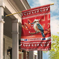 Aussie Kookaburra Garden Flag Merry Christmas Red Style