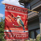 Aussie Kookaburra Garden Flag Merry Christmas Red Style
