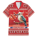 Aussie Kookaburra Hawaiian Shirt Merry Christmas Red Style