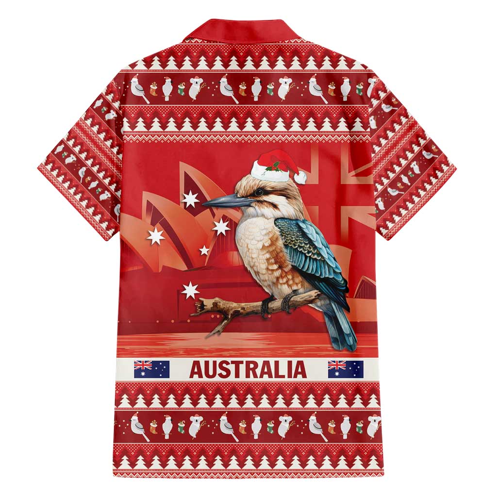 Aussie Kookaburra Hawaiian Shirt Merry Christmas Red Style